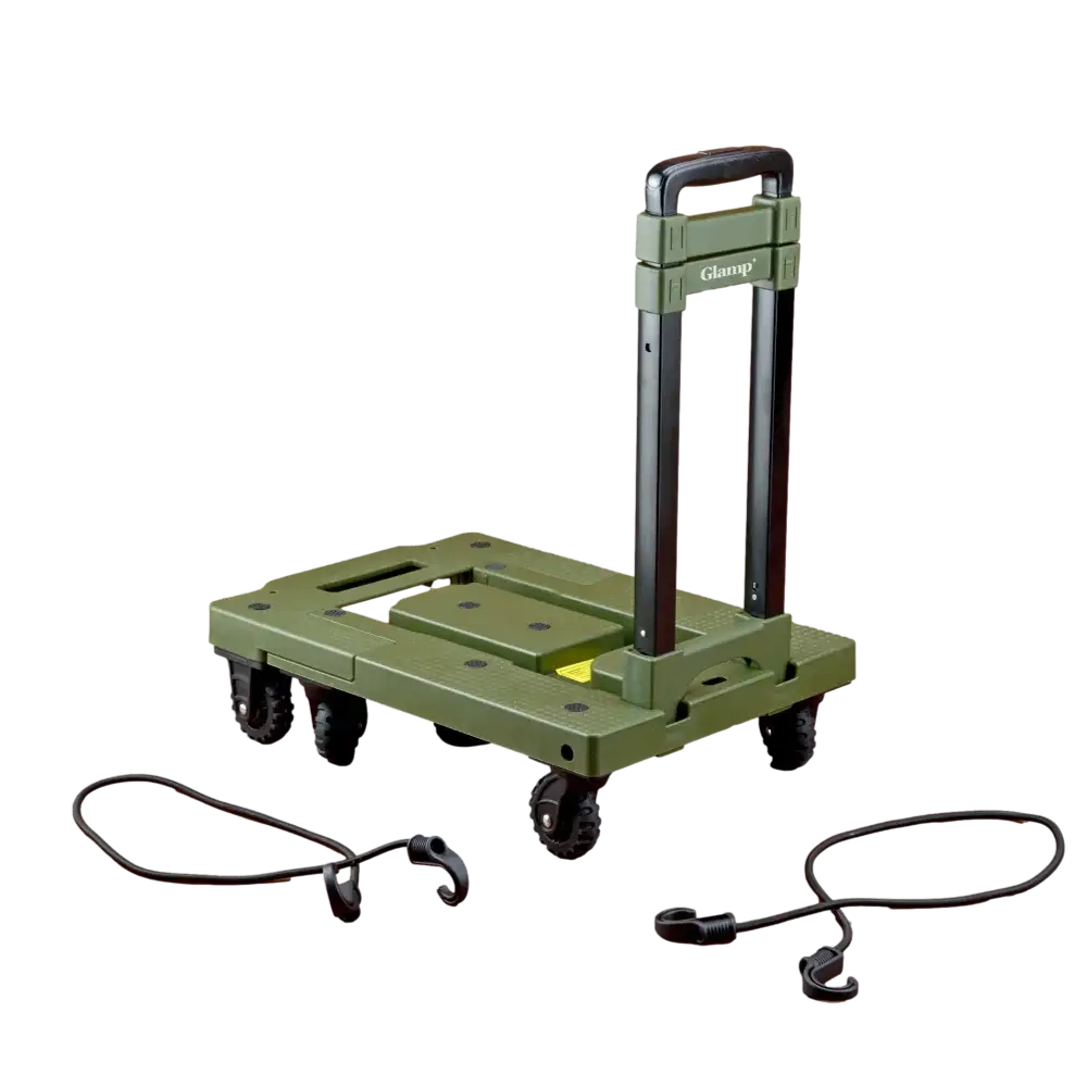 עגלת משא מתקפלת בצבע ירוק דגם GFT200 מבית GLAMP