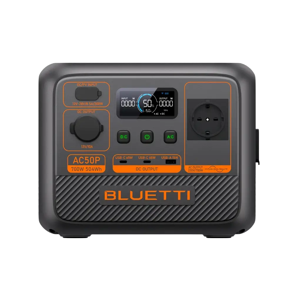 תחנת כוח פרימיום BLUETTI AC50P- 700W עם שקע 3 פינים ישראלי